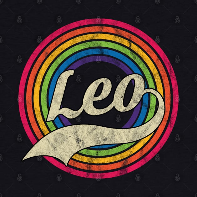 Leo - Retro Rainbow Faded-Style by MaydenArt